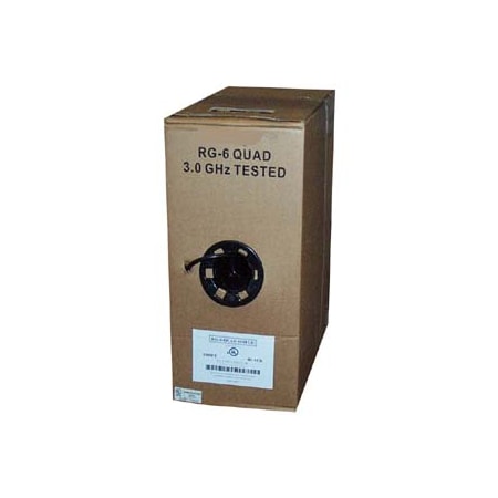 Bestlink Netware RG6 CMR CCS Quad Shield Coax Cable- 1000Ft- Black CMR 202804